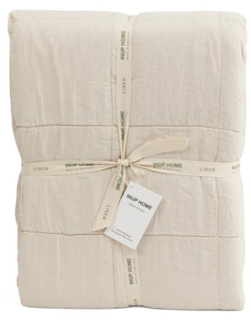 INUP Home Linen Quilted Comforter - Cream